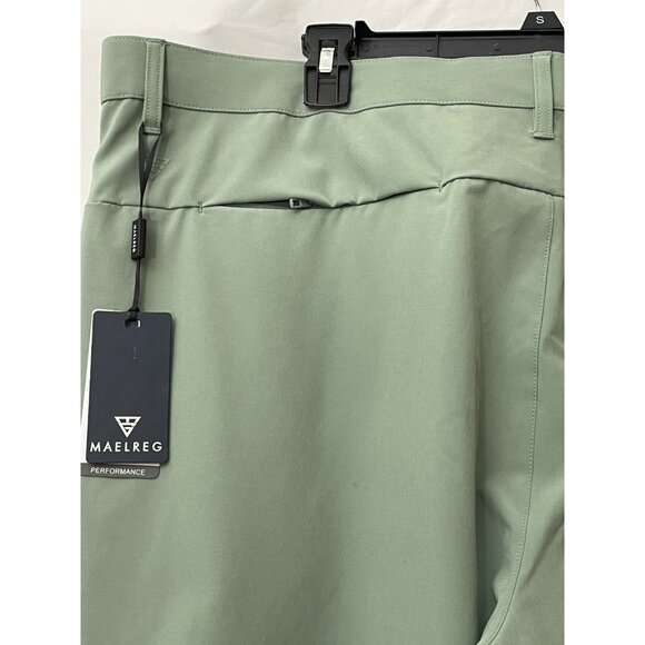 Maelreg Performance Proflex Men's Shorts Light Green Size 42x7 UPF-30+ Stretch - Picture 10 of 12